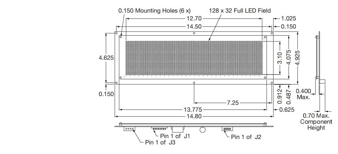 Vishay Semiconductors LEE-128G032x LED Graphic Displays