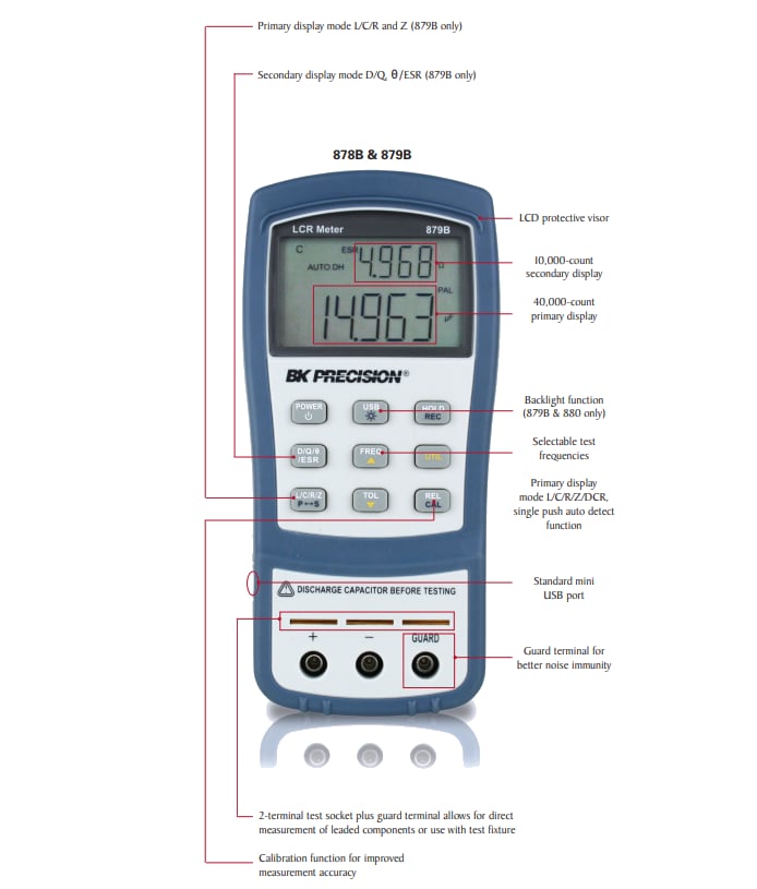 Location Circuit - B&K Precision 878B/879B Dual Display Handheld LCR Meters