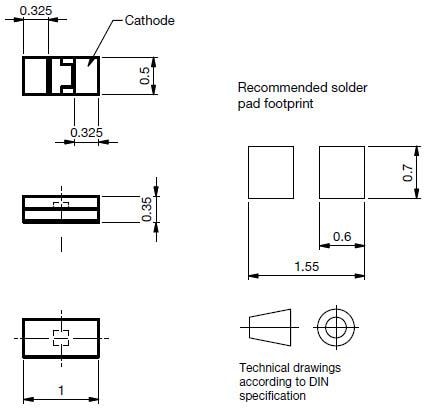 Vishay VLMx1500 Ultrabright 0402 ChipLEDs