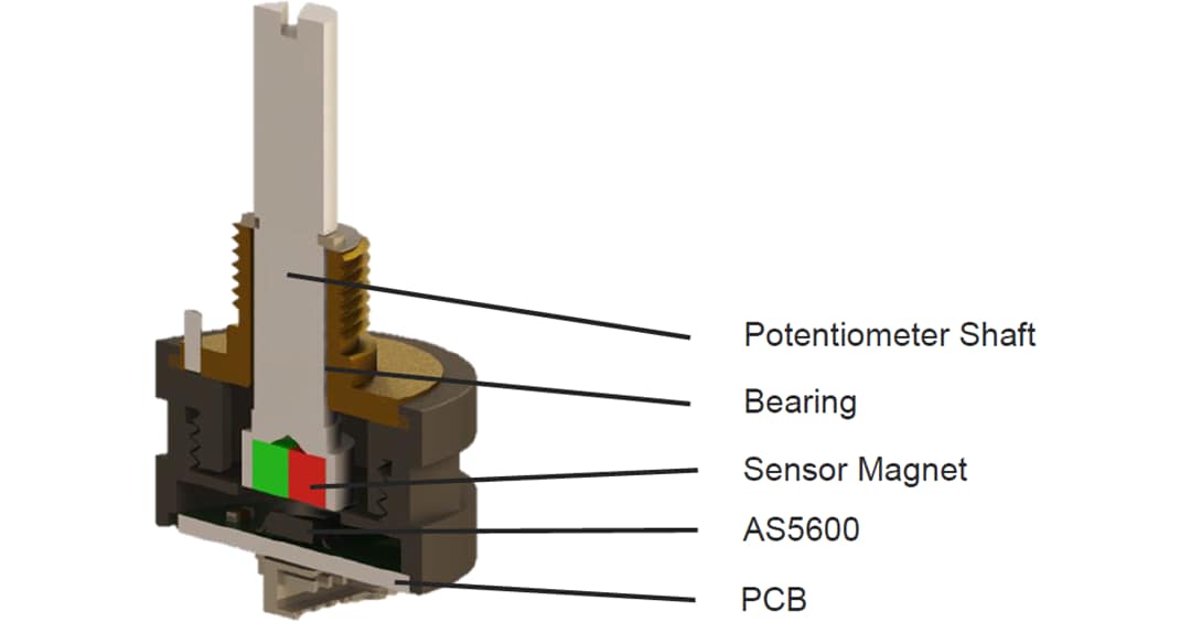 Mechanical Drawing - ams OSRAM AS5600 12-Bit Potentiometer Reference Design