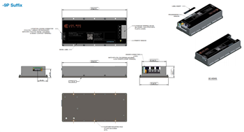 Mechanical Drawing - Advanced Energy / Artesyn LCC600 Convection/Conduction Mounting