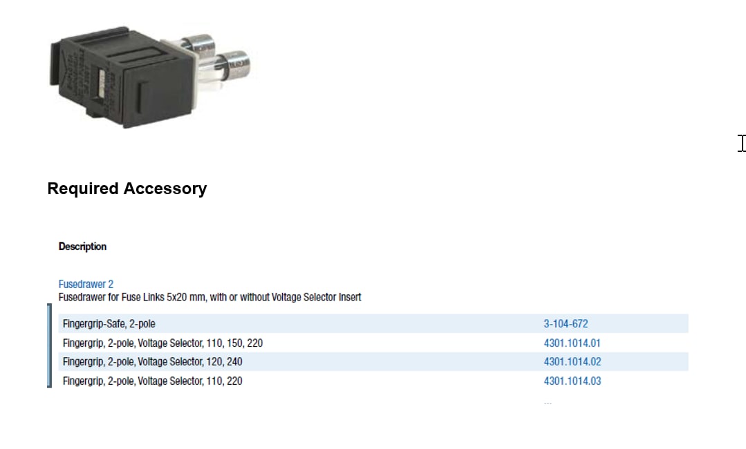 Infographic - Schurter KFA Compact Power Entry Modules