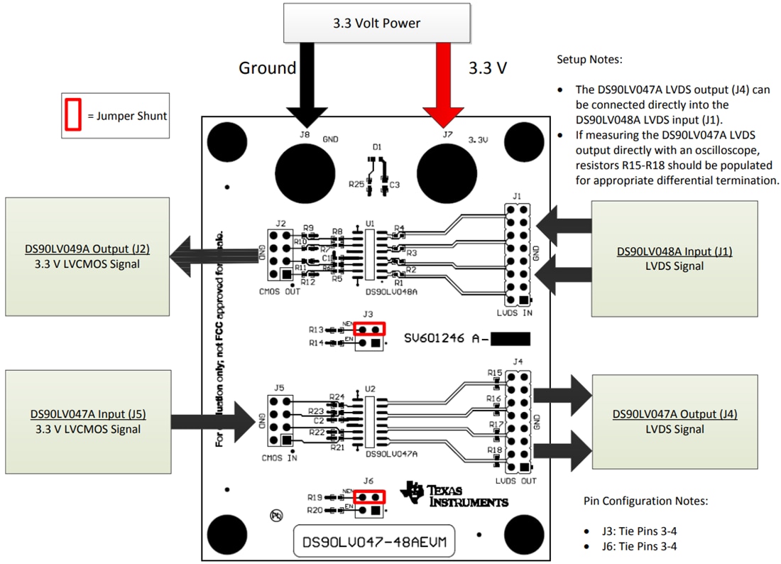 Mechanical Drawing - Texas Instruments DS90LV047-48AEVM Evaluation Module (EVM)