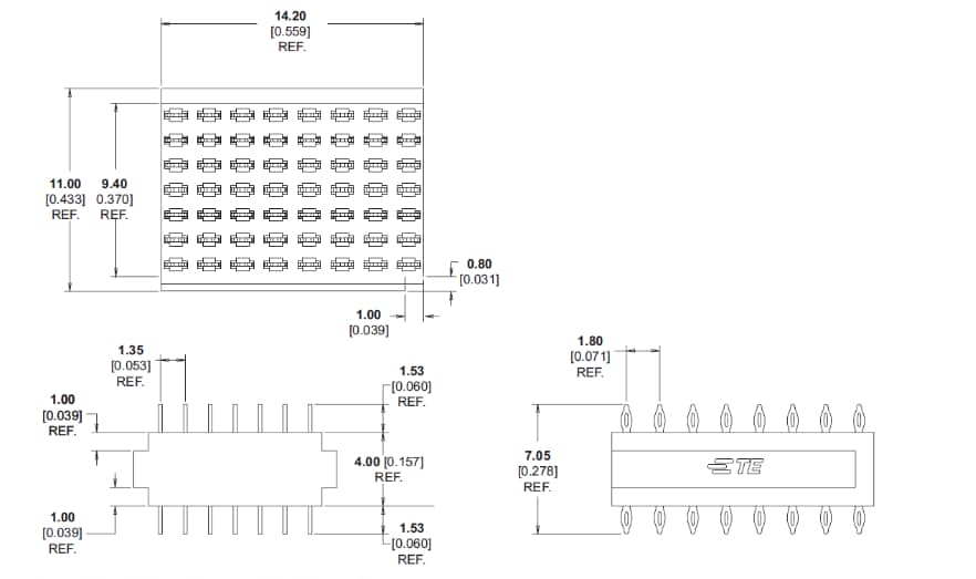 Chart - TE Connectivity - Connectors Press-Fit Stacking Connectors