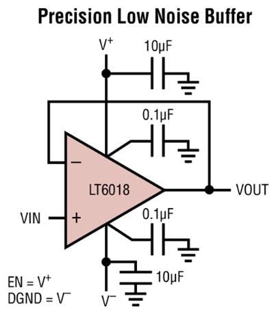 Application Circuit Diagram - Analog Devices Inc. LT6018 36V, Ultralow Noise, Precision Op Amps