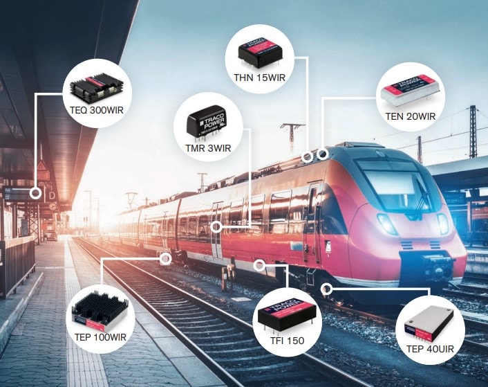 TRACO Power Railway & Transit Ruggedized DC/DC Converters