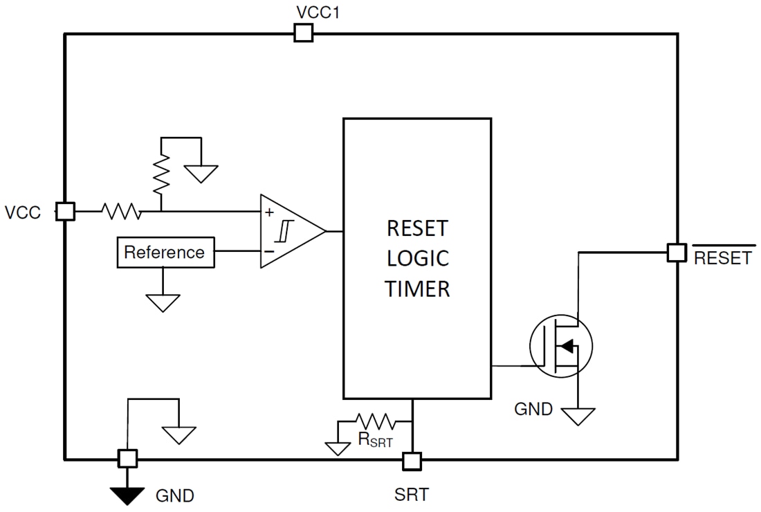 Block Diagram - Texas Instruments LP3470A Ultra-Low Power Voltage Supervisor