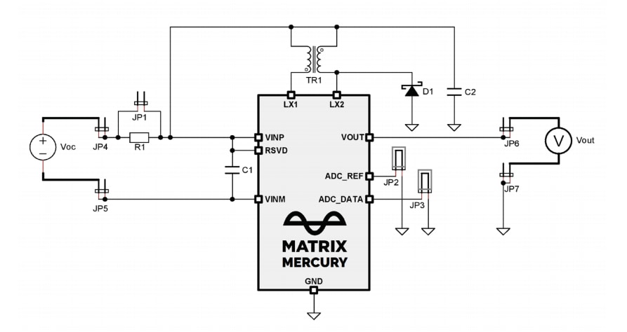 Block Diagram - MATRIX Industries Mercury Boost Converter Evaluation Kit