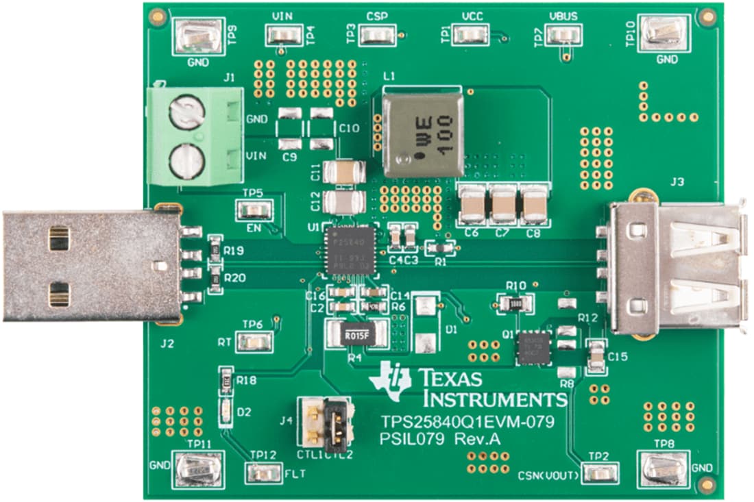Mechanical Drawing - Texas Instruments TPS25840Q1EVM-079 Evaluation Module (EVM)