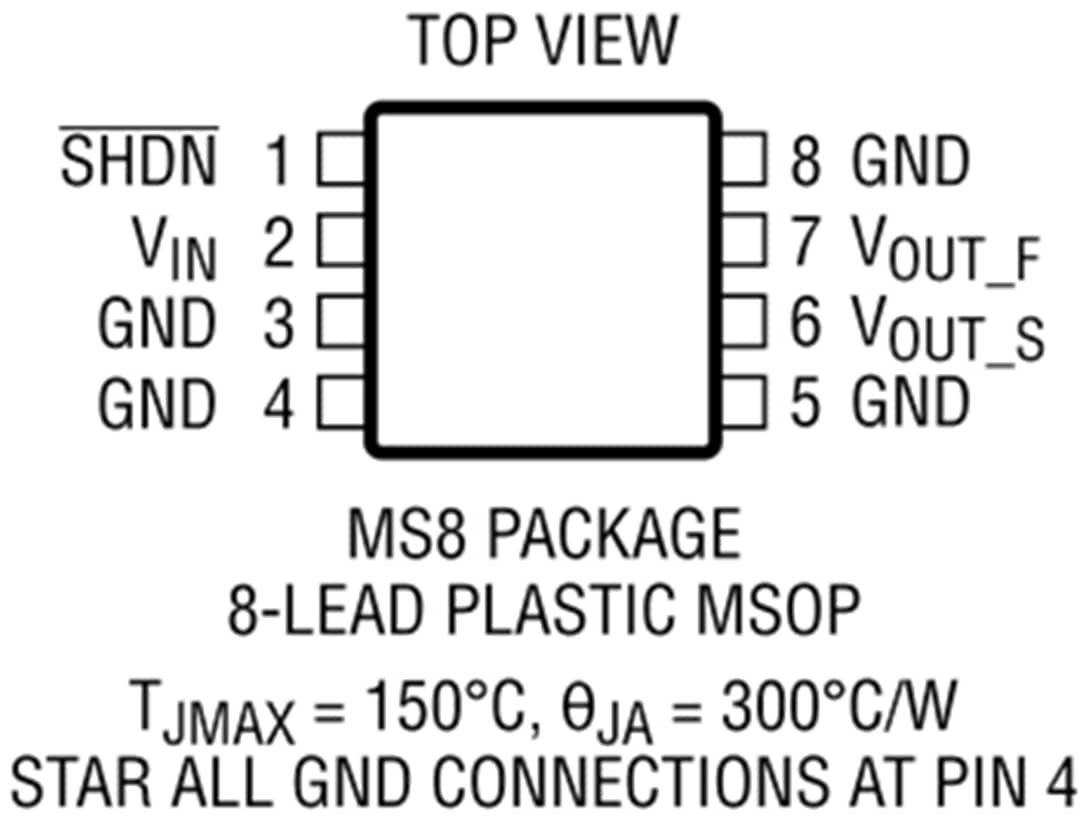 Mechanical Drawing - Analog Devices Inc. LTC6655 Precision Bandgap Voltage References