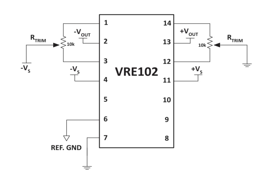Apex Microtechnology VRE102 Ultrastable ±10V Output Voltage Reference