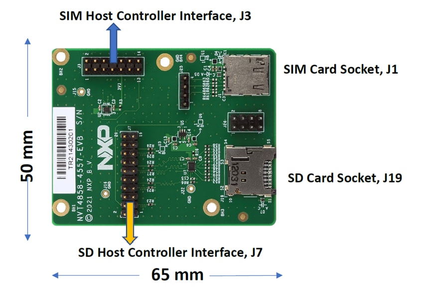 NXP Semiconductors NVT4858-4557-EVB Level Shifter Evaluation Board
