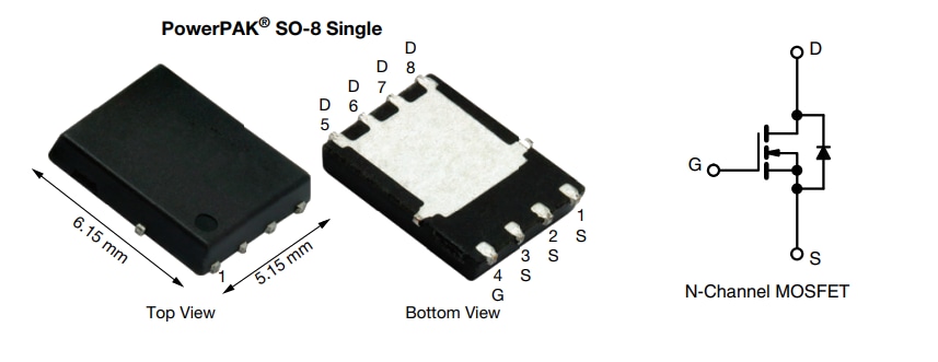 Application Circuit Diagram - Vishay / Siliconix SiR186LDP N-Channel 60V (D-S) MOSFETs