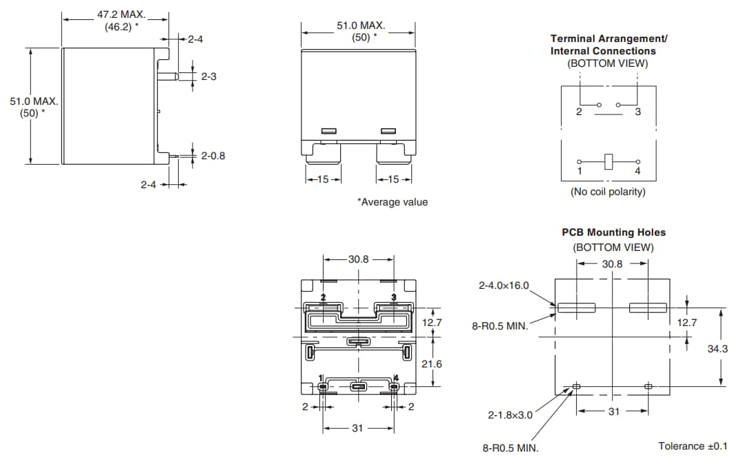 Omron Electronics G9KA PCB Power Relays