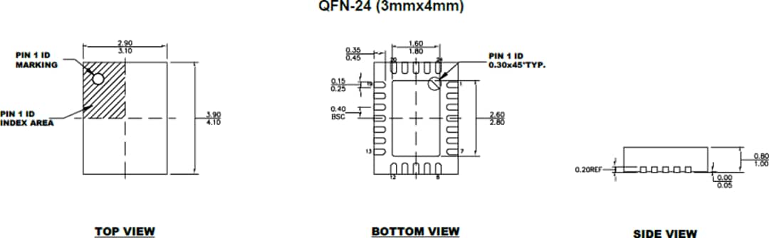 Mechanical Drawing - Monolithic Power Systems (MPS) MP6543H Brushless DC Motor Drivers