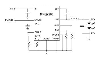 Monolithic Power Systems (MPS) MPQ7200 Buck Synchronous LED Driver