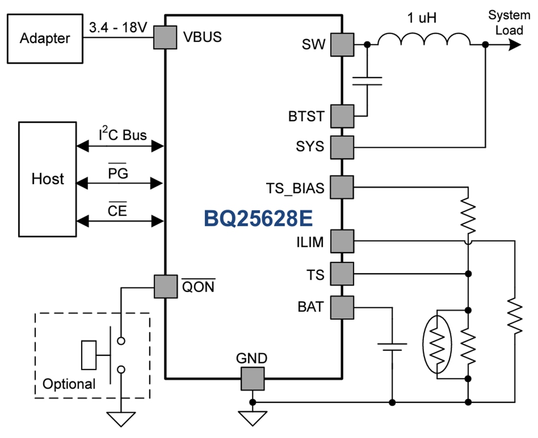 Texas Instruments bq25628E I2C Controlled Buck Battery Charger