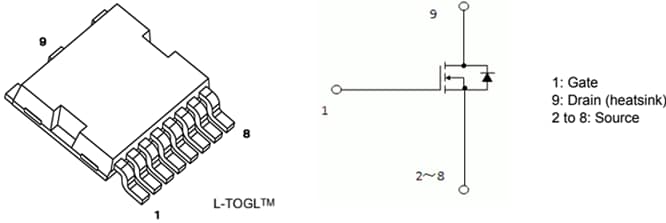 Location Circuit - Toshiba XPQR3004PB 40V 400A Automotive MOSFET