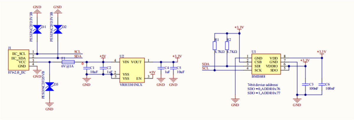 Schematic - M5Stack U169 ENV Pro Unit