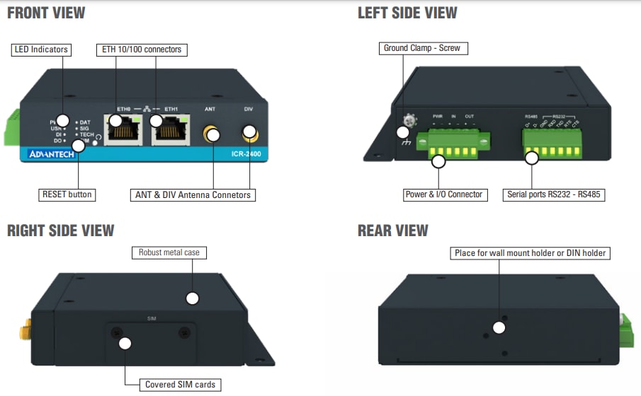 Advantech ICR-2441 Industrial Entry-Level 4G Router