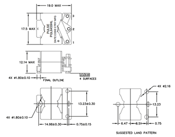Chart - Pulse Electronics High-Frequency Flat Coil Inductors