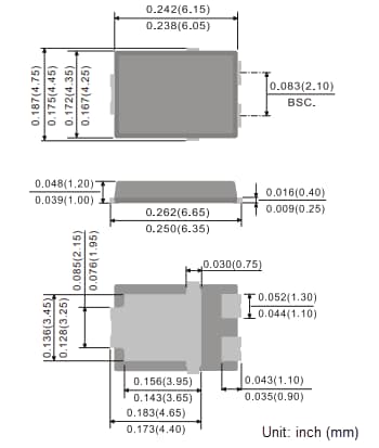 Mechanical Drawing - PANJIT MBR8H120PCx Schottky Barrier Rectifiers