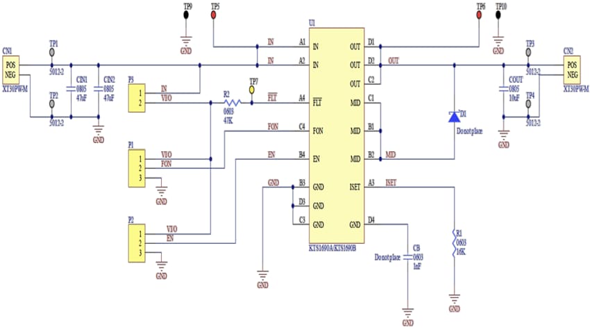 Schematic - Kinetic Technologies KTS1690A Evaluation Kit