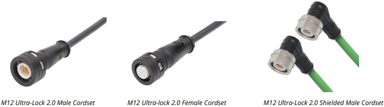 Molex Brad M12 Ultra-Lock 2.0 Cordsets & Receptacles