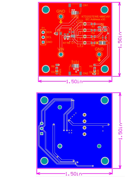 Location Circuit - Kinetic Technologies KTD2026 & KTD2027 Evaluation Kits