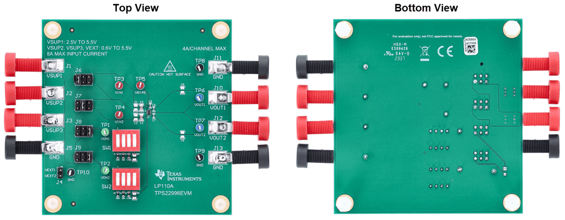 Mechanical Drawing - Texas Instruments TPS22996EVM Load Switch Evaluation Module (EVM)