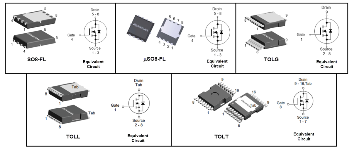Application Circuit Diagram - Renesas Electronics REXFET-1 100V & 150V Power MOSFETs