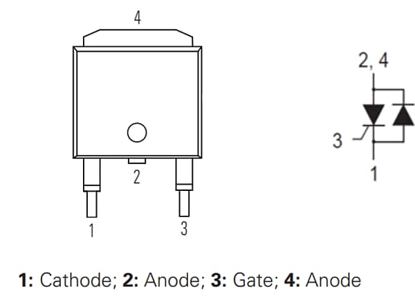 Mechanical Drawing - IXYS SRU6008DS2RP Sensitive SCR