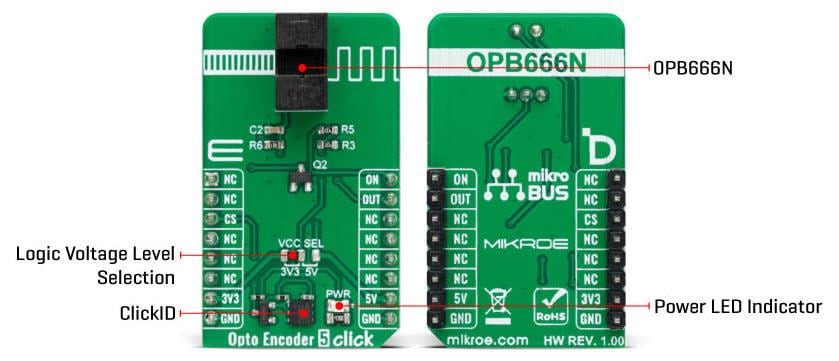 Mikroe MIKROE-6056 Opto Encoder 5 Click
