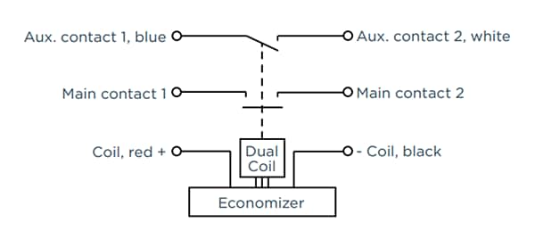 Application Circuit Diagram - TE Connectivity ECP 600B High Voltage Contactors
