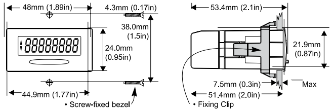 Mechanical Drawing - Trumeter 7111 Series Counters
