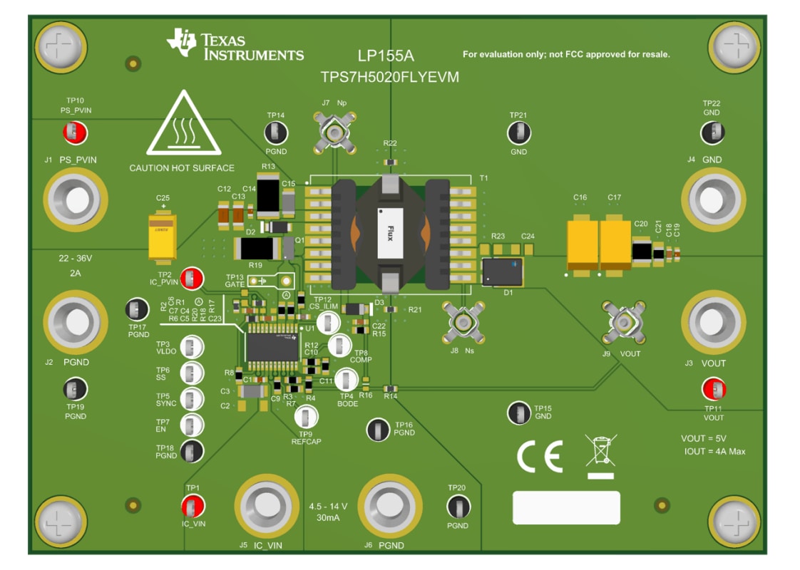 Location Circuit - Texas Instruments TPS7H5020FLYEVM Evaluation Module