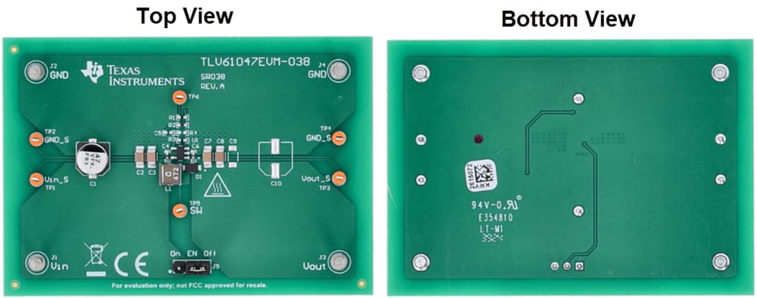 Mechanical Drawing - Texas Instruments TLV61047EVM-038 Converter Evaluation Module