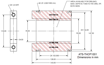 Mechanical Drawing - Advanced Thermal Solutions Dual-Sided, High-Flow Cold Plates