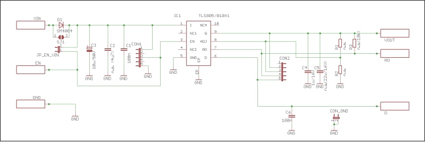 Schematic - Infineon Technologies TLS810x1LD Demonstration Boards