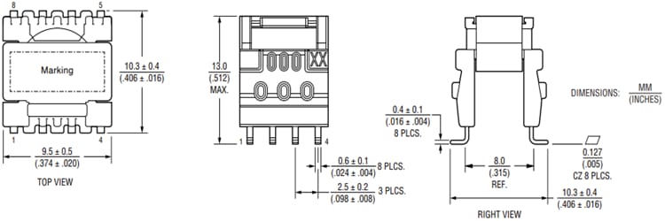 Bourns HVMA03F40C-ST10S Flyback Transformer