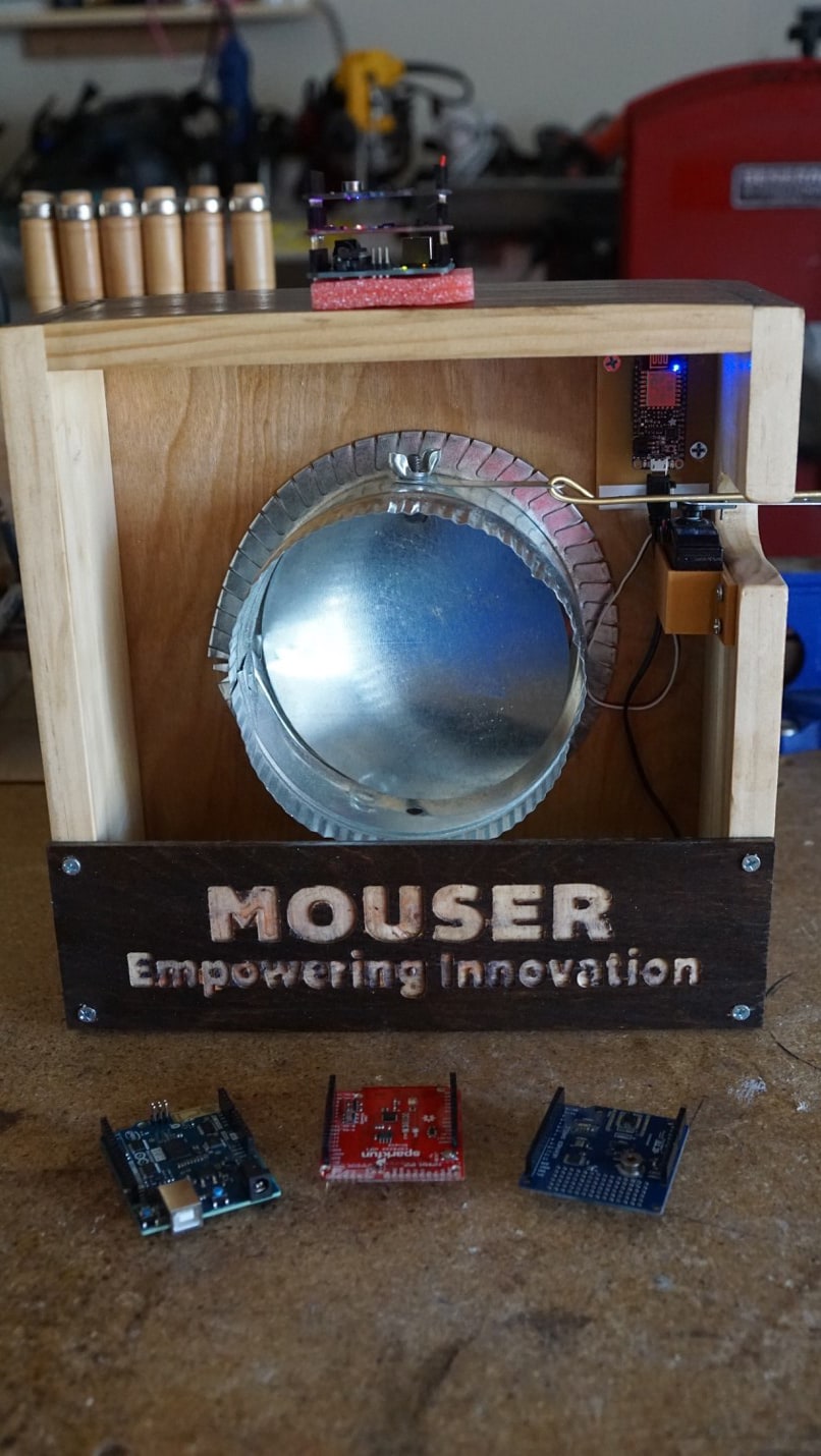 HVAC damper with embedded hardware